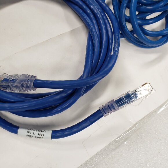 LOT OF 6 BLUE Ethernet Internet Cables Random Assortment Various Lengths - Picture 7 of 8